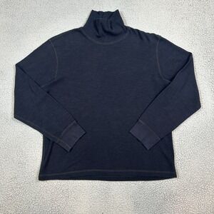 Buck‎ Mason Sweater Slub Waffle Turtleneck Pullover Black Mens Size XL
